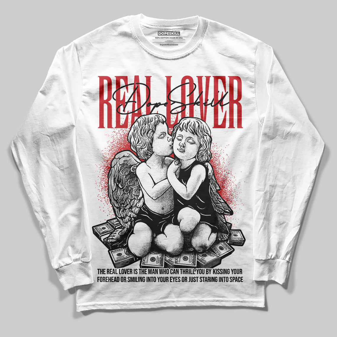 Bred Velvet 11s DopeSkill Long Sleeve T-Shirt Real Lover Graphic