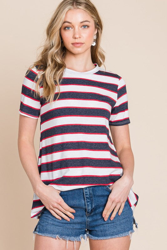 Stay In Line Striped Tee