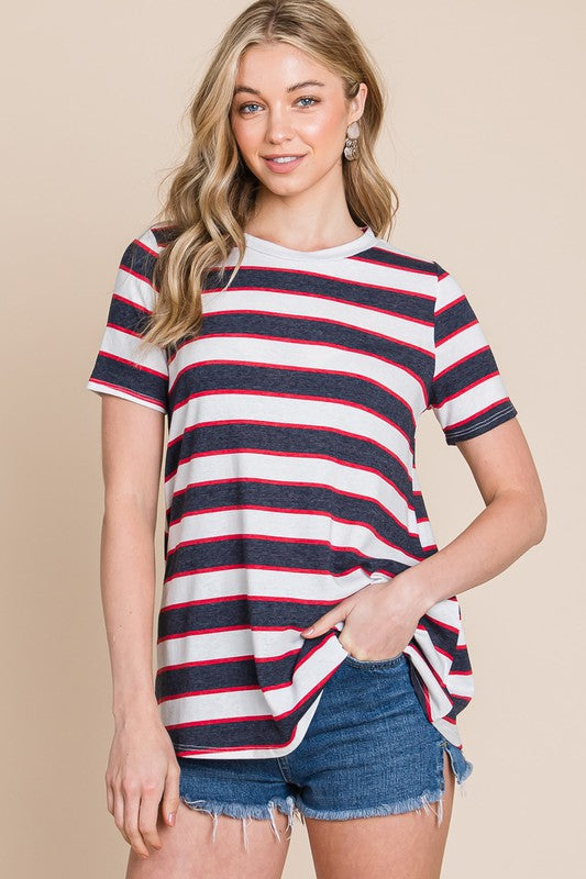 Stay In Line Striped Tee