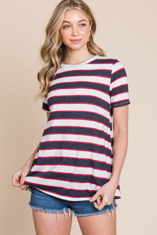 Stay In Line Striped Tee