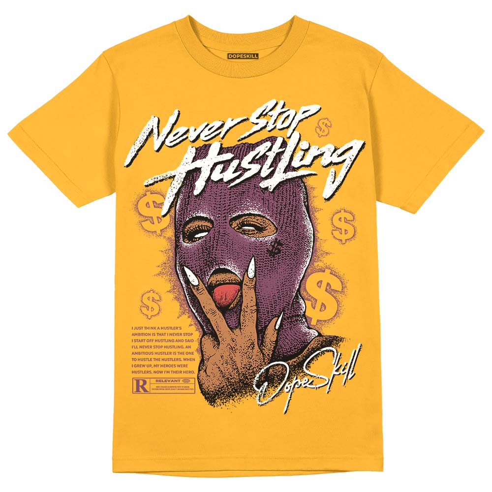 Brotherhood 1s High OG DopeSkill University Gold T-shirt Never Stop Hustling Graphic