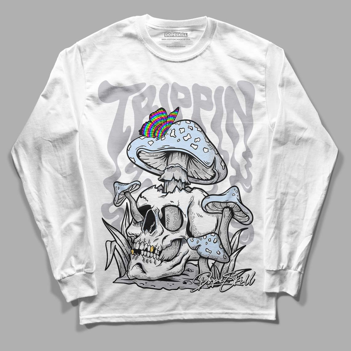 Cement Grey 11s DopeSkill Long Sleeve T-Shirt Trippin Graphic