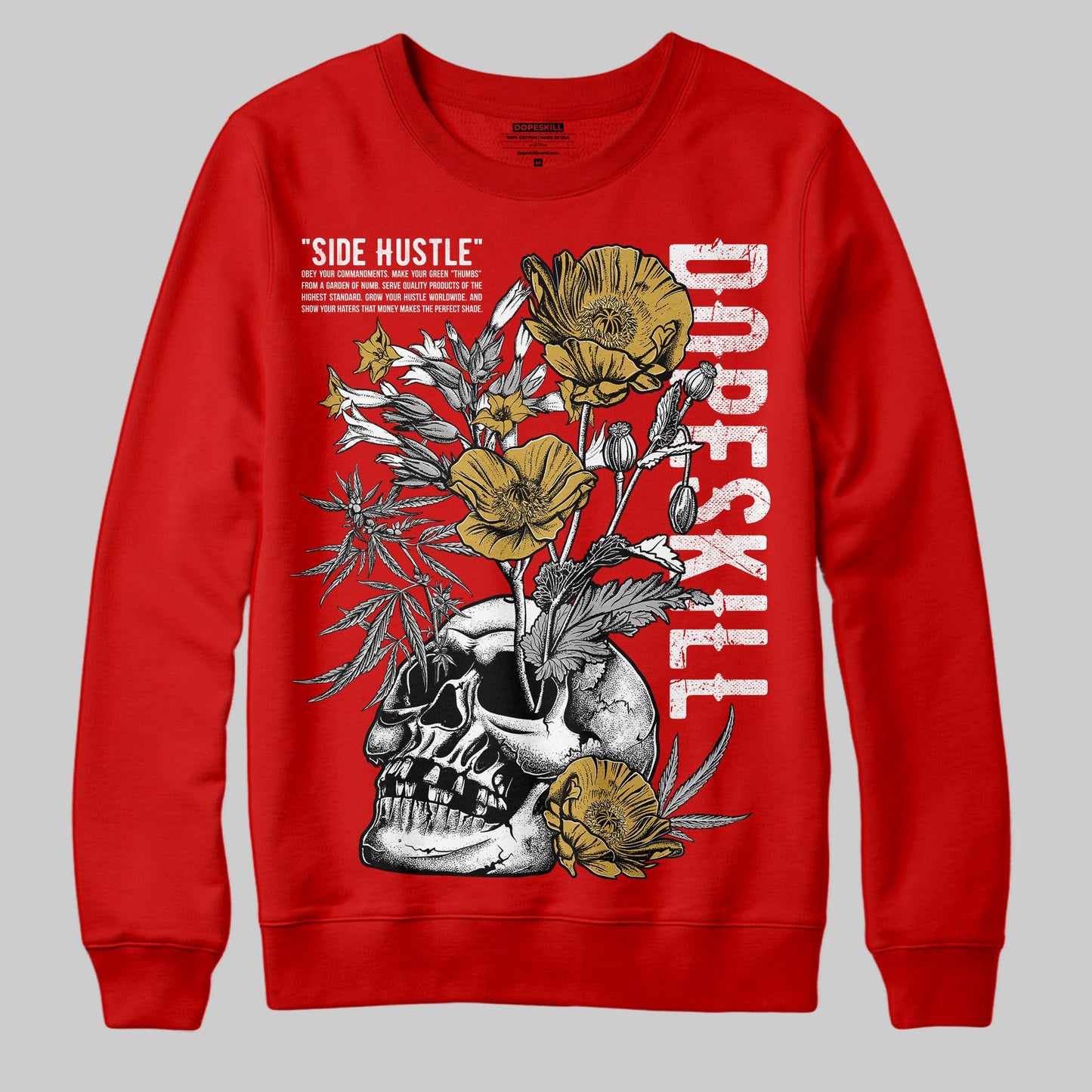 Bred Velvet 11s DopeSkill Red Sweatshirt Side Hustle Graphic
