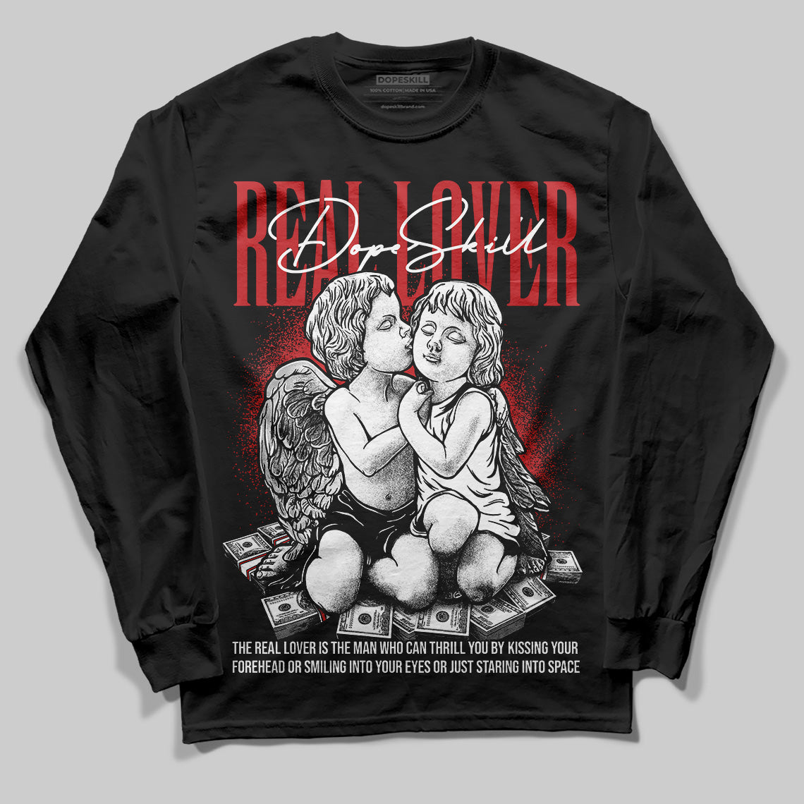 Bred Velvet 11s DopeSkill Long Sleeve T-Shirt Real Lover Graphic