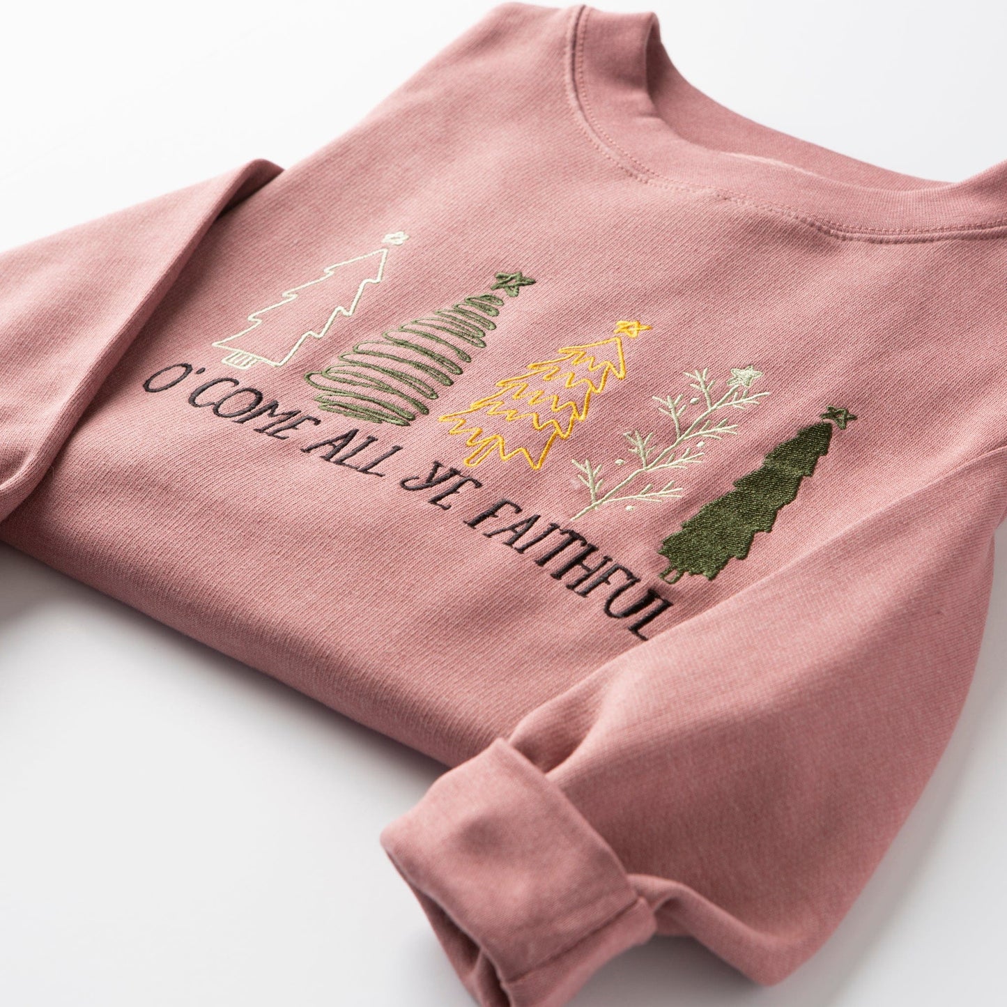 Embroidered O Come All Ye Faithful Sweatshirt - 15