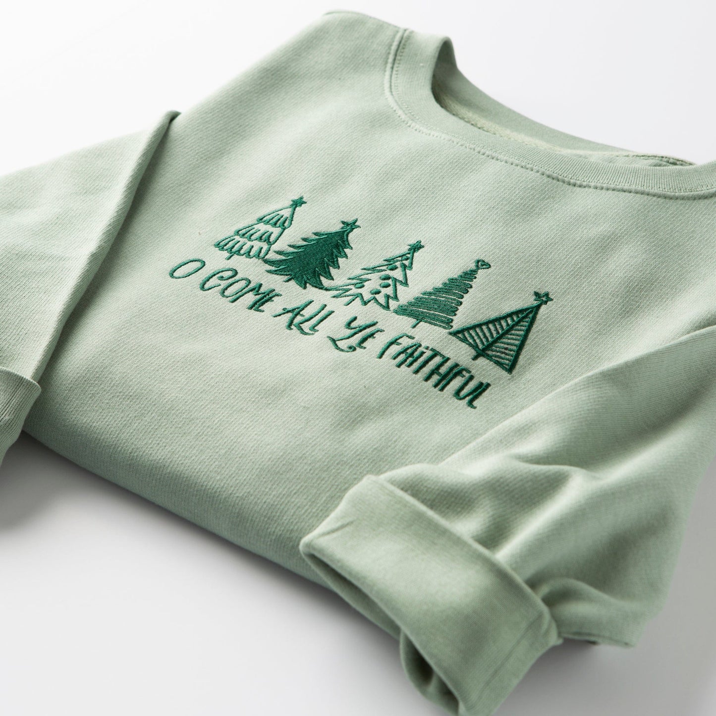 Embroidered O Come All Ye Faithful Sweatshirt Style001