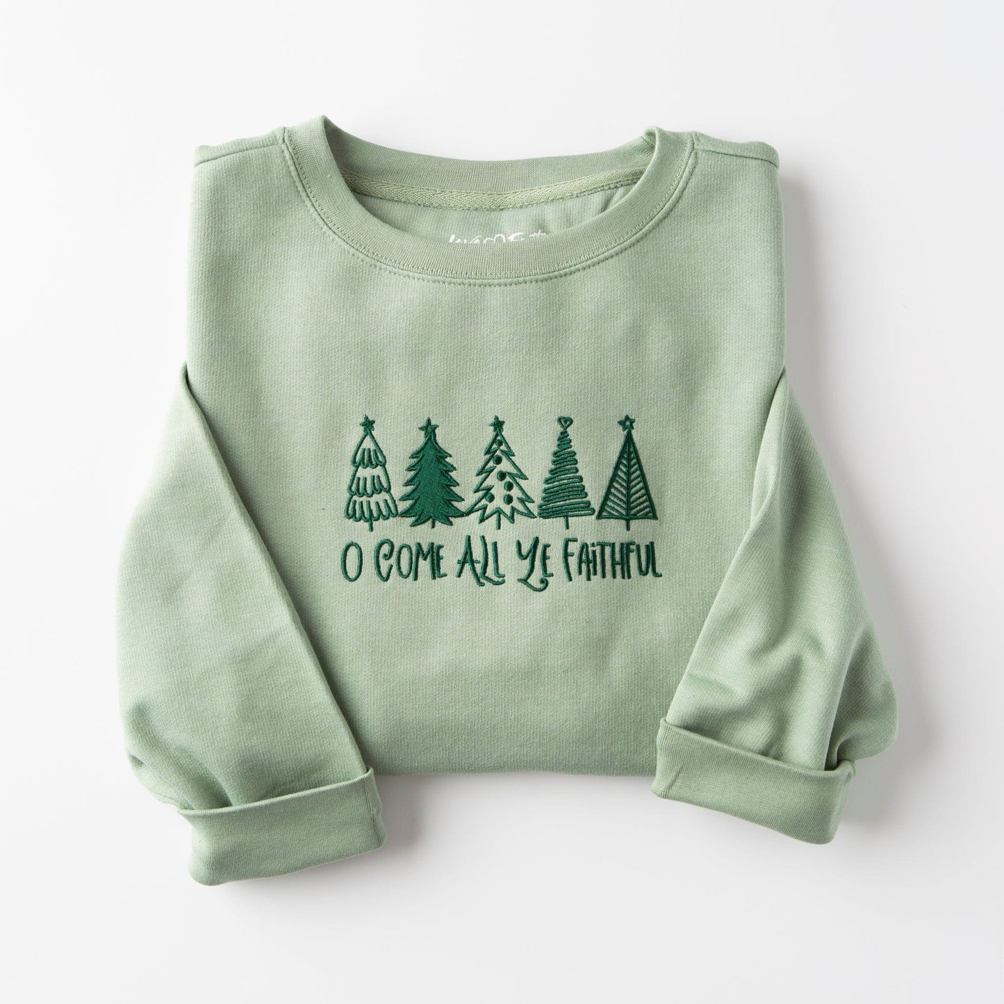 Embroidered O Come All Ye Faithful Sweatshirt Style001