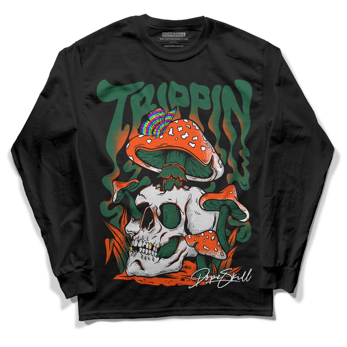 Dunk Low Team Dark Green Orange DopeSkill Long Sleeve T-Shirt Trippin Graphic
