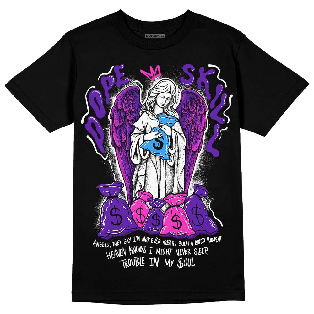 Dunk Purple Championship Court White DopeSkill T-Shirt Angels Graphic