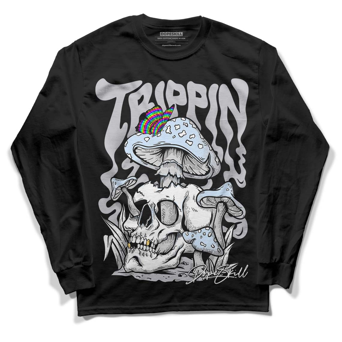 Cement Grey 11s DopeSkill Long Sleeve T-Shirt Trippin Graphic