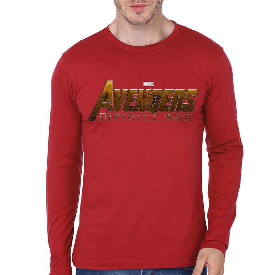 Avengers The Infinity War Red Full Sleeve T-Shirt