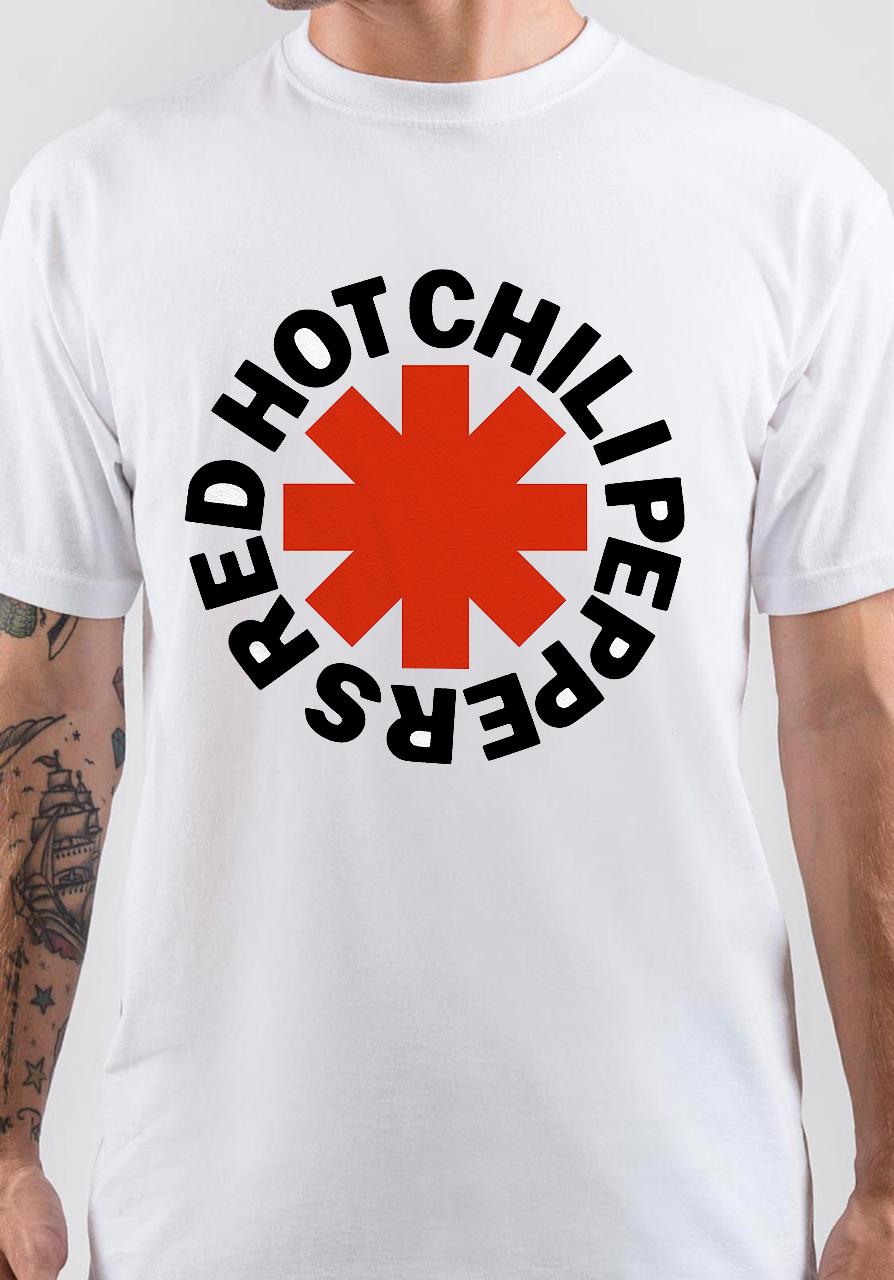 Red Hot Chilli Pepper Band White T-Shirt Style001