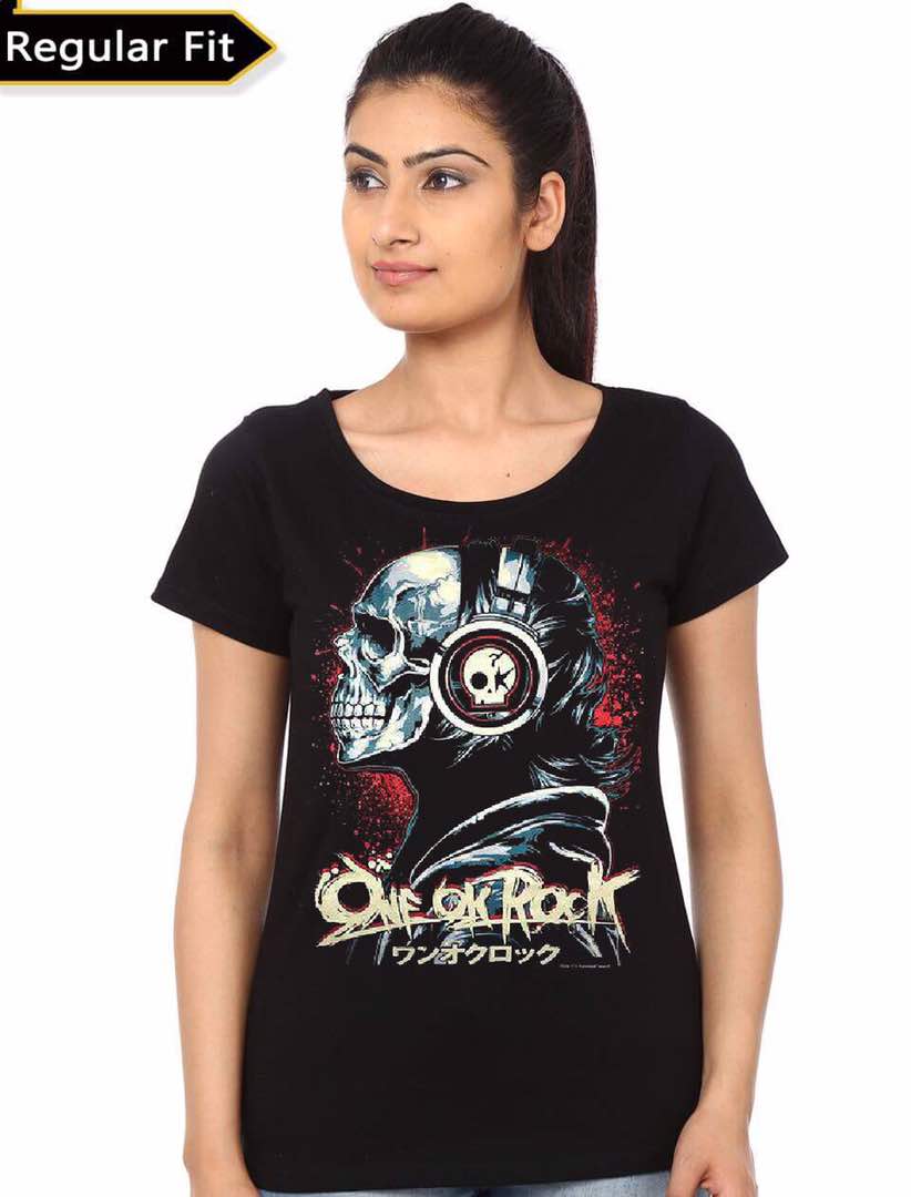One Ok Rock Girls Black T-Shirt