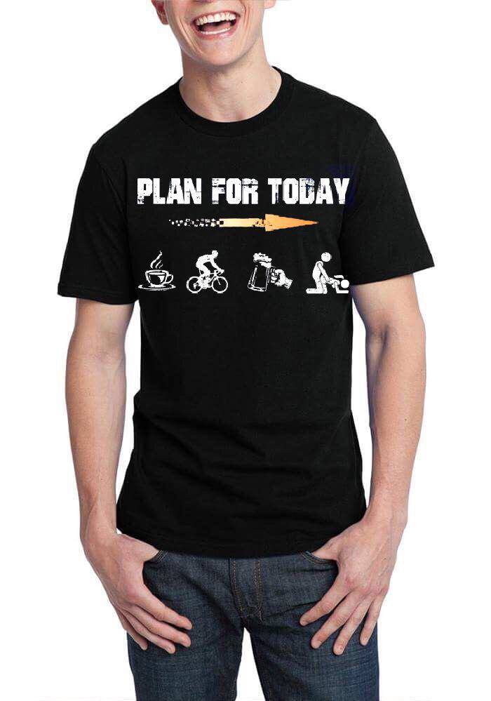 Plan For Today Black T-Shirt