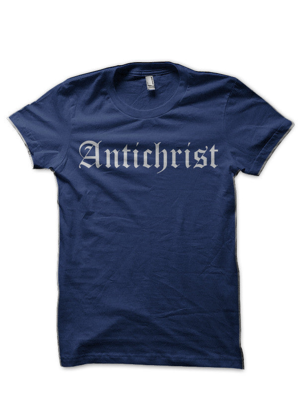 Antichrist Navy Blue T-Shirt