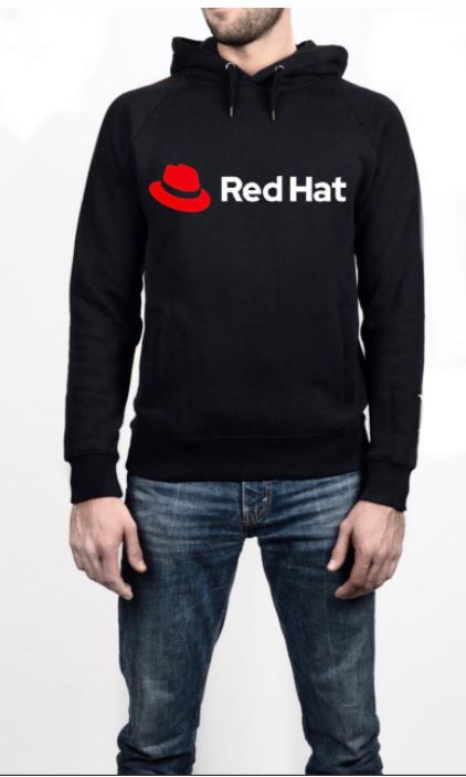Red Hat Linux Black Hoodie