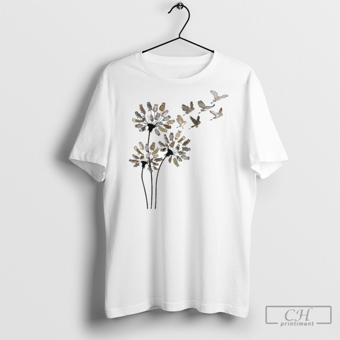 Dandelion Owl Flower Shirt