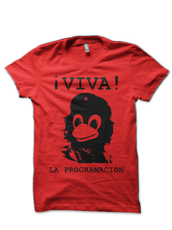 Viva Programming Half Sleeve Red T-Shirt