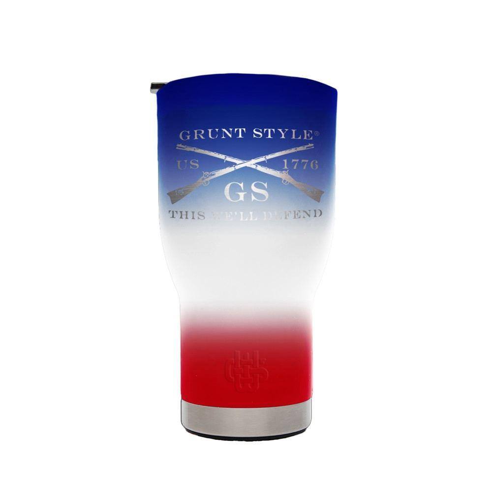 30oz Stainless Steel Tumbler w/ Bottle Opener - Red, White, & Blue