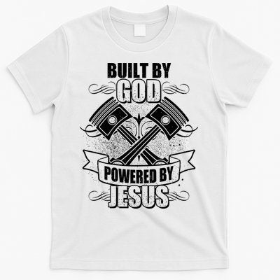 Built By God Powered By Jesus Car Engine Pistons T-Shirt