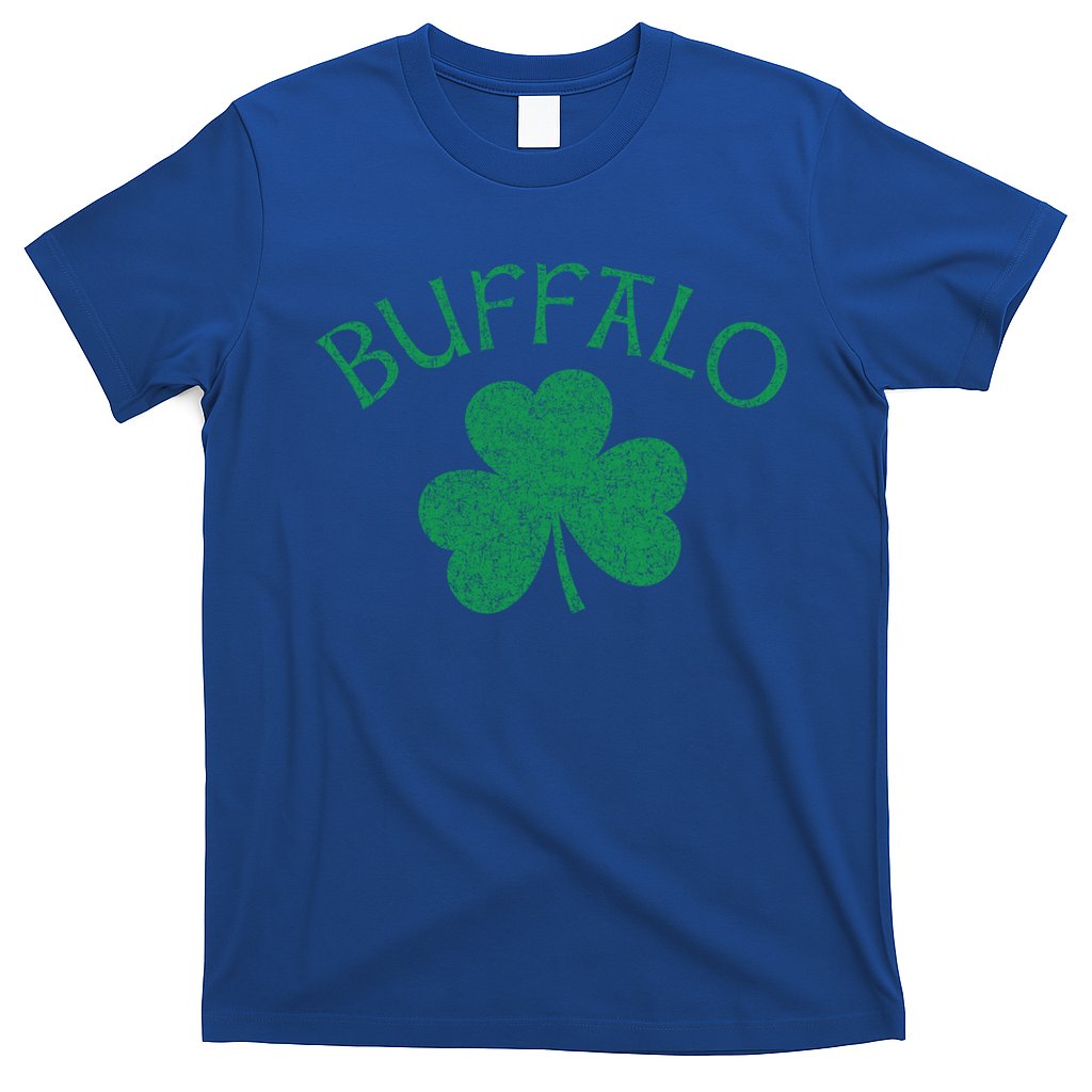 Buffalo Ny Irish Shamrock Distressed Green Print Meaningful Gift T-Shirt