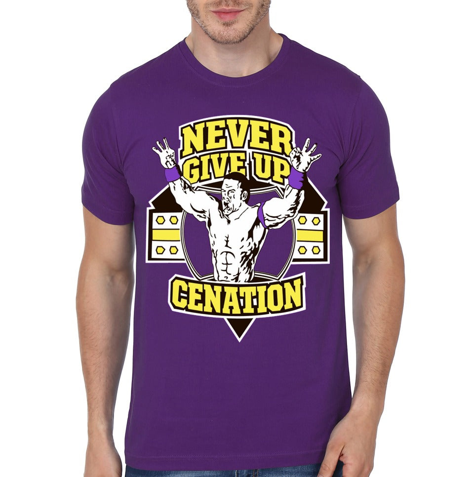 Never Give Up Purple T-Shirt