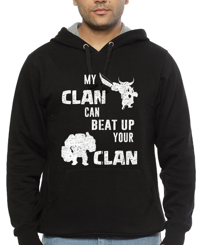 My Clan Can Beat Up Your Clan Black Hoodie