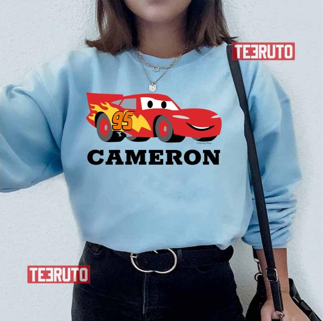 Personalized Cars Lightning Mcqueen Unisex T-Shirt