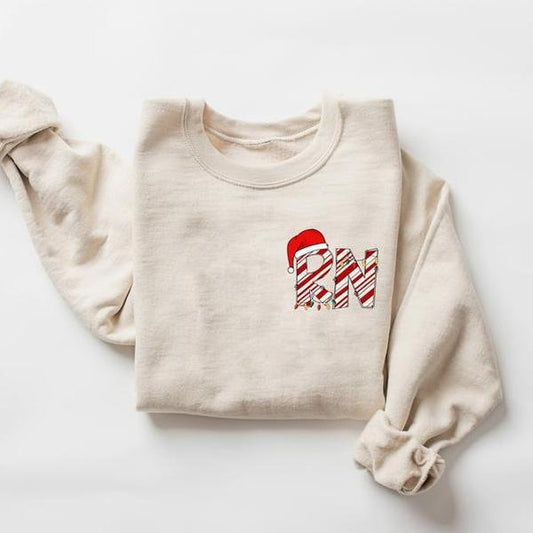 Christmas Registered Nurse Sweatshirt, Christmas Nurse Sweater, RN Christmas Gift Shirt, Merry Nurse Shirt, Christmas RN Shirt, Registered Nurse Holid