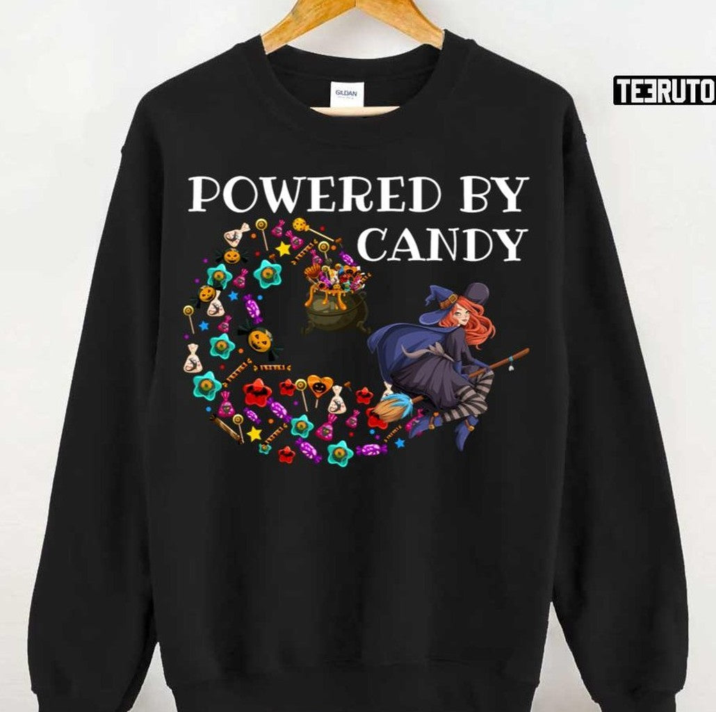 Powered By Candy Witch Candy Halloween Unisex T-Shirt