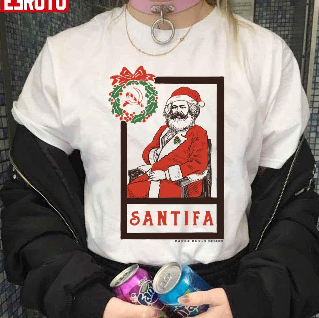 Santifa Funny Santa Art Christmas Unisex Sweatshirt