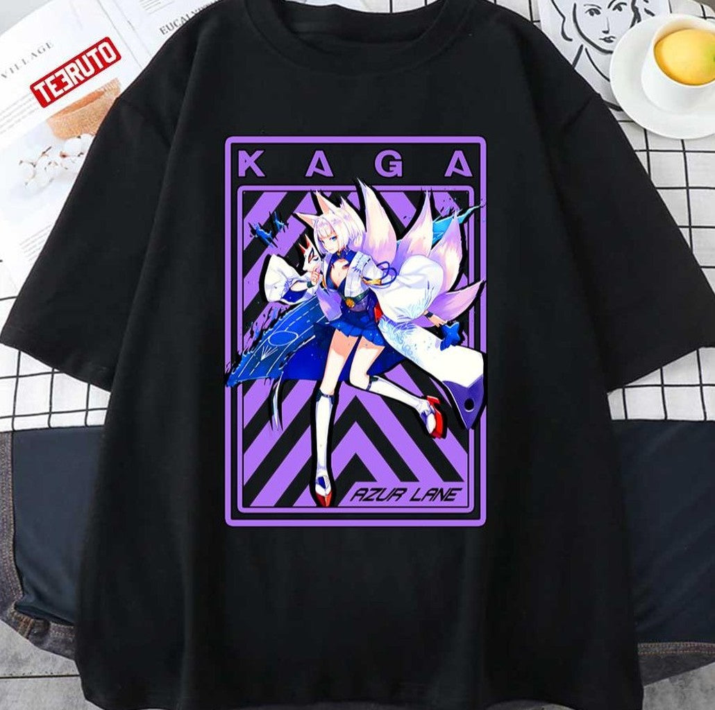 Purple Stripes Azur Lane Kaga Unisex T-shirt