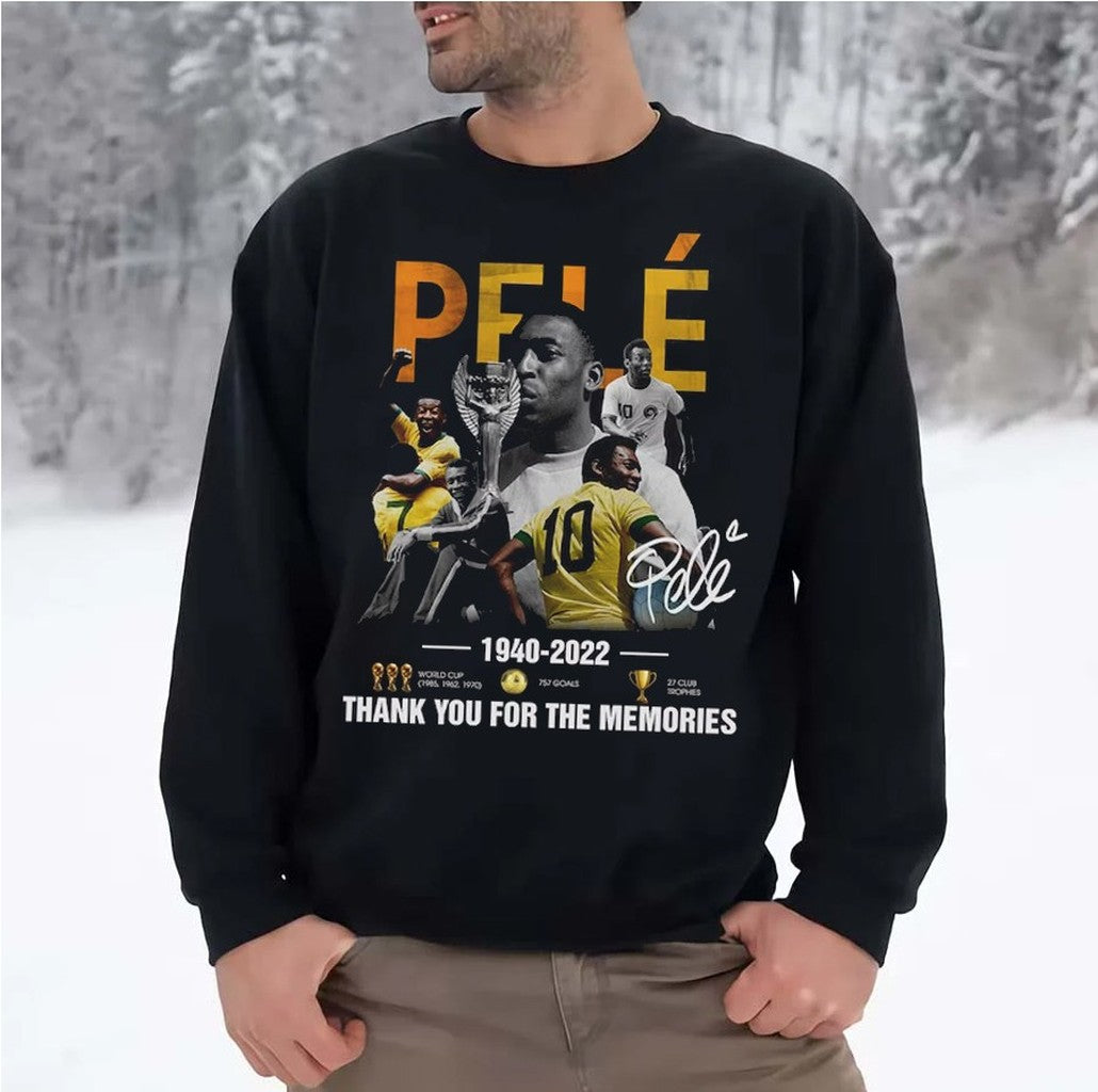Rip Pele Brazil Football Thank You For The Memories Unisex Sweatshirt