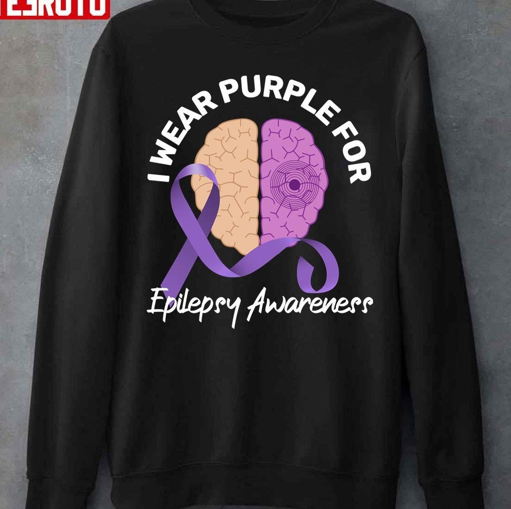 Purple Ribbon Warrior For Epilepsy Awareness Unisex T-Shirt