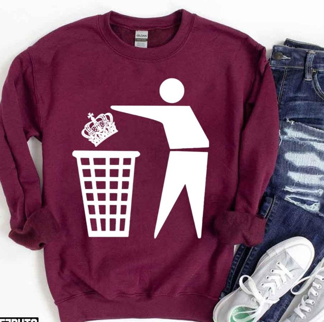 Anti Monarchy Trash The Crown Unisex T-Shirt