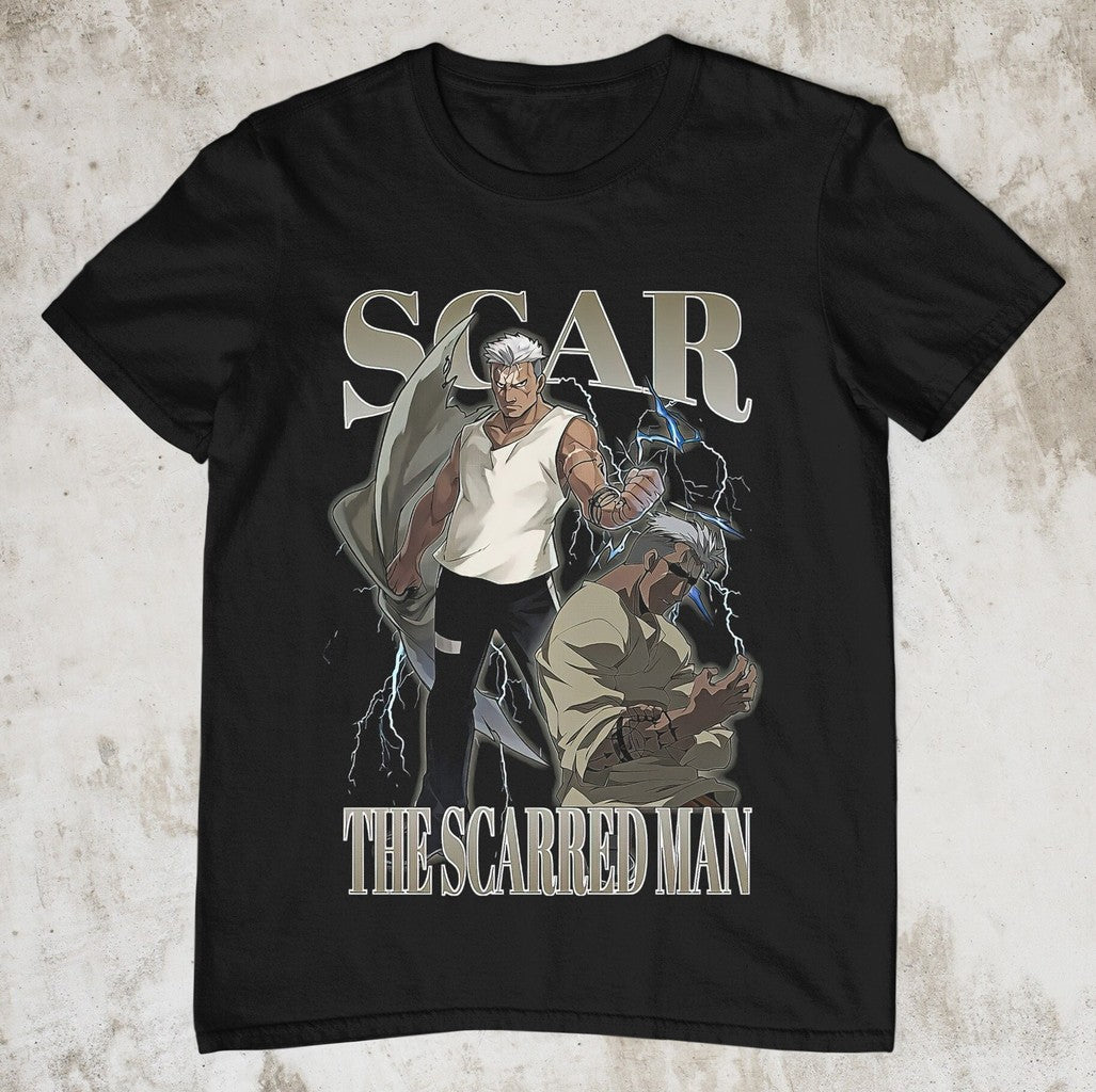 Scar Homage Anime Fullmetal Alchemist The Scared Man Bootleg Anime Vintage 90s Unisex T-Shirt