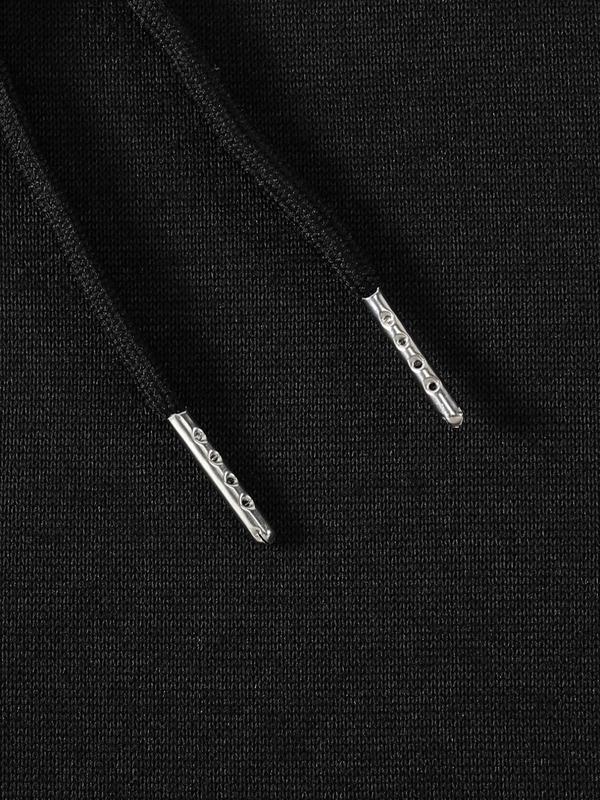 Men's Heart Print Drawstring Hoodie with Pocket, Casual Long Sleeve Sweatshirt for Men's Fall & Winter, Daily Valentine's Day WearÂ