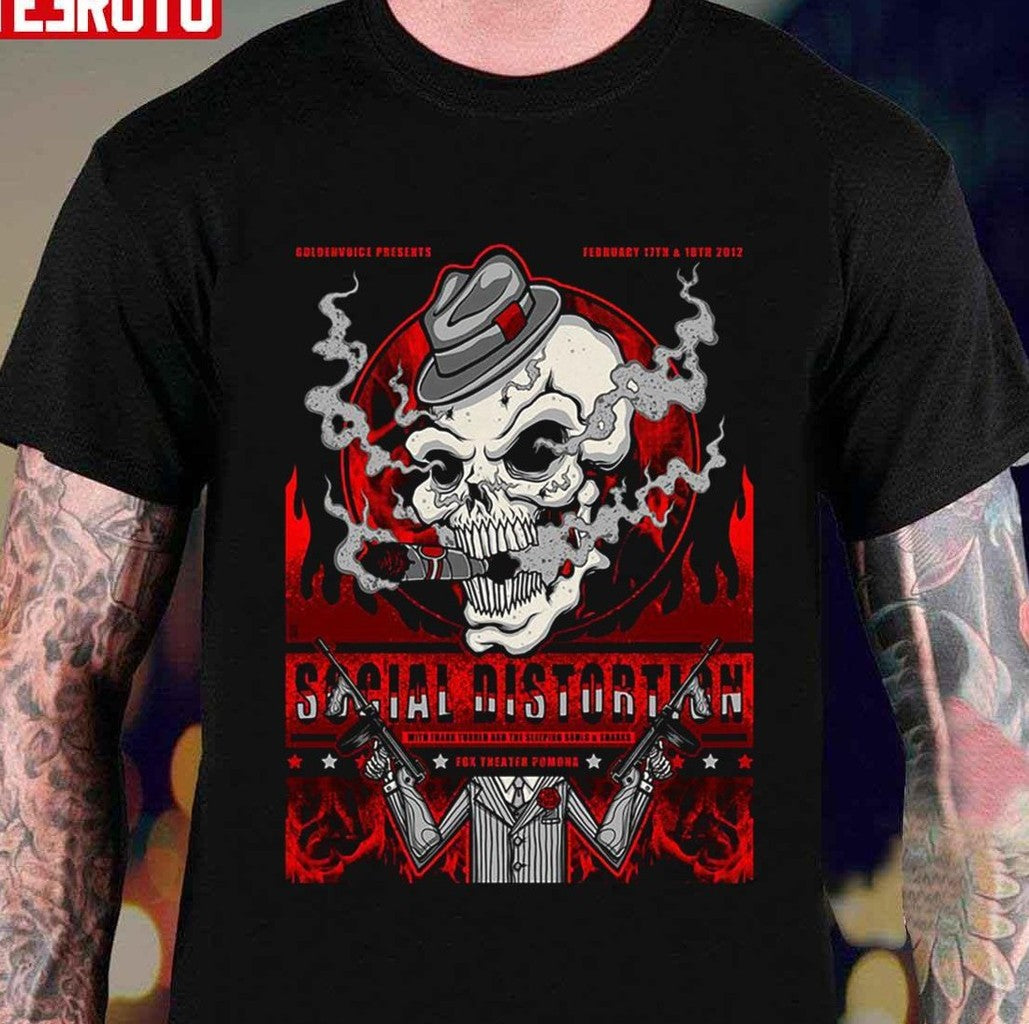 Smiking Skull Don’t Take Me For Granted Social Distortion Punk Rock Band Unisex T-Shirt