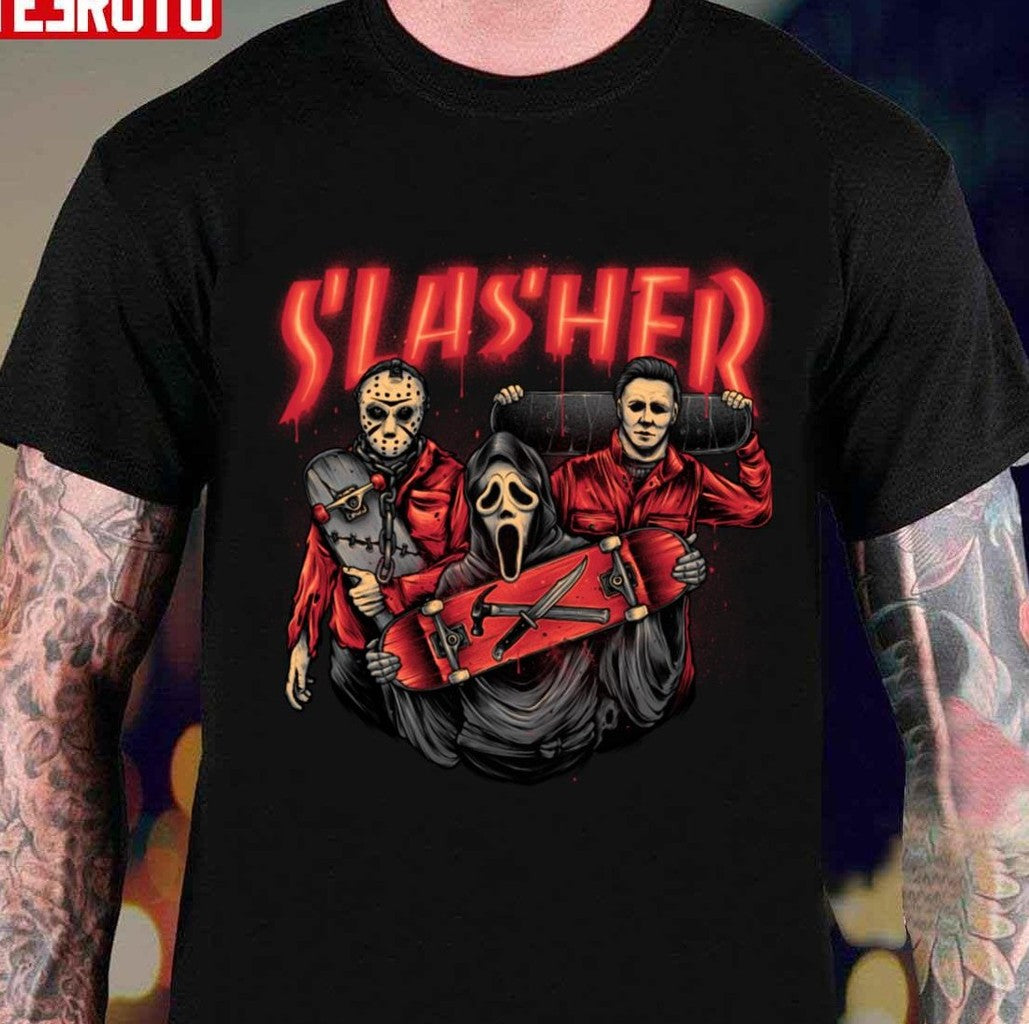 Slasher Boys Halloween Horror Unisex T-shirt