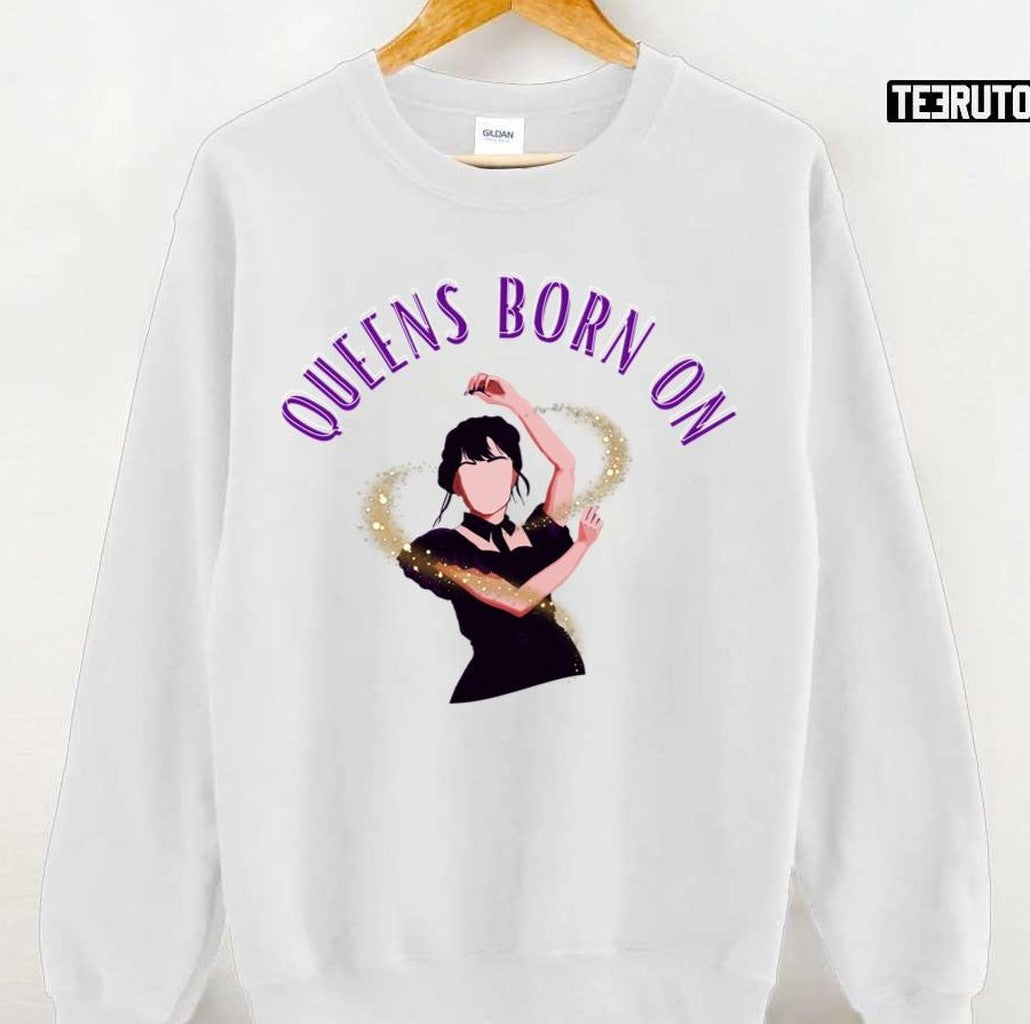 Queens Born On Wednesday Dancing Wednesday Addams Netflix Unisex T-Shirt