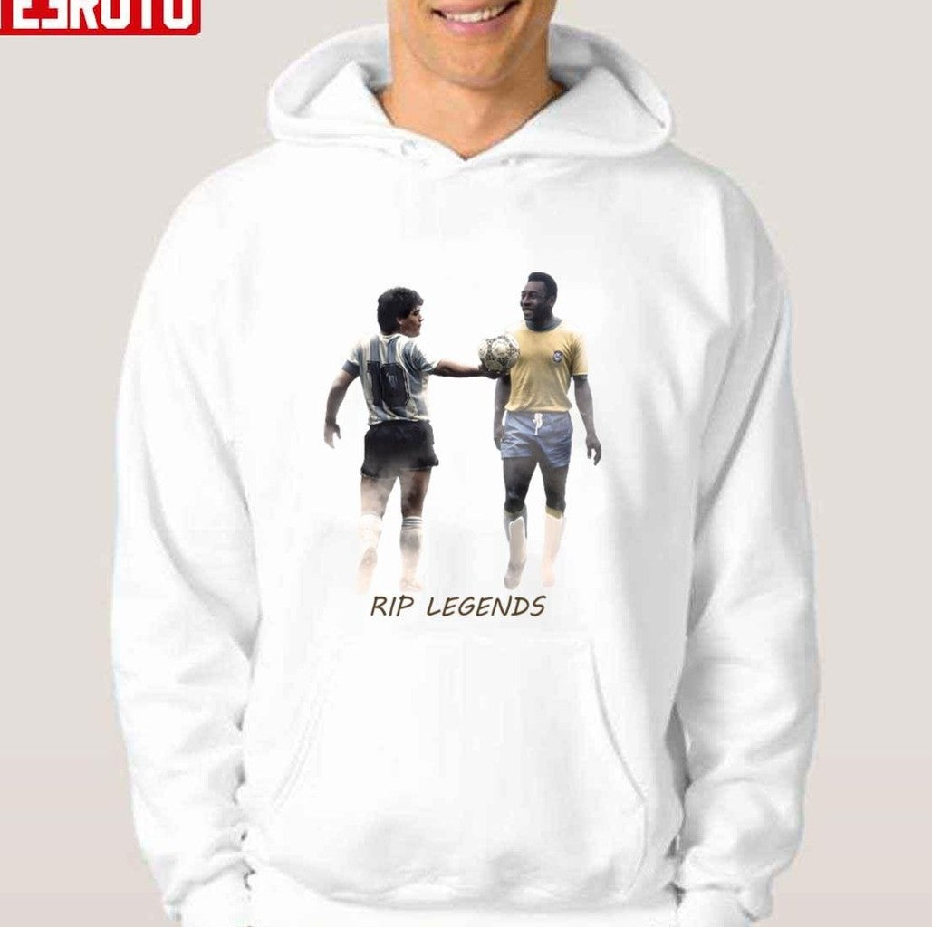 Rip Legends Rip Pele Rip Diego Maradona Unisex Hoodie