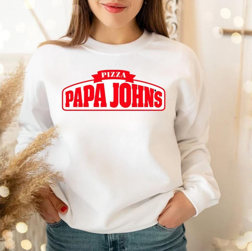 Red Papa John's Pizza Logo Unisex Sweatshirt