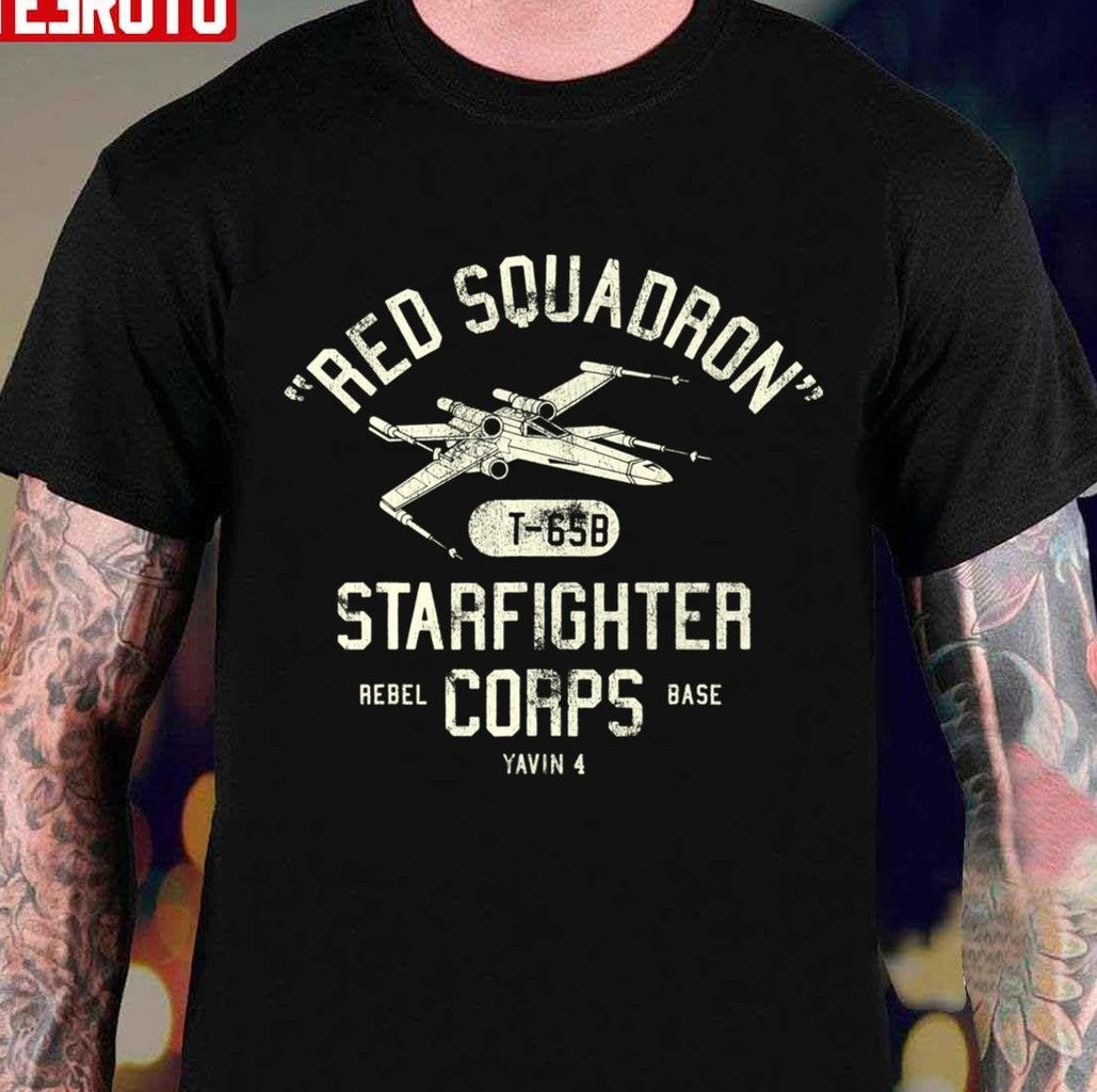 Stars Wing Red Squadron Starfighter Unisex T-shirt