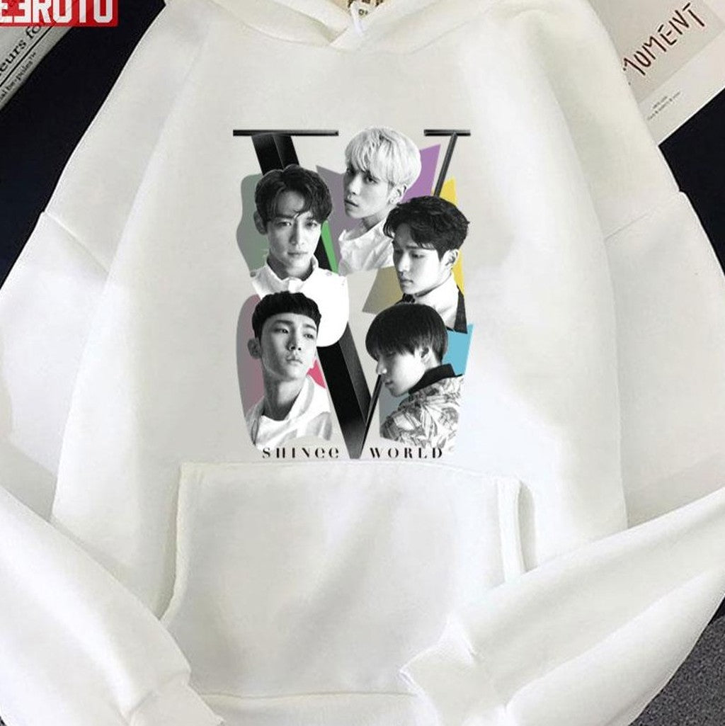 Shinee Tour Shinee World Kpop Band OT5 5 Members Unisex T-shirt