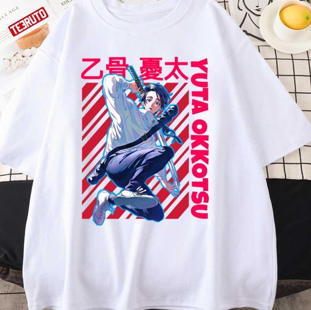 Modern Style Color Stripe Art Yuta Okkotsu Jujutsu Kaisen Unisex T-Shirt