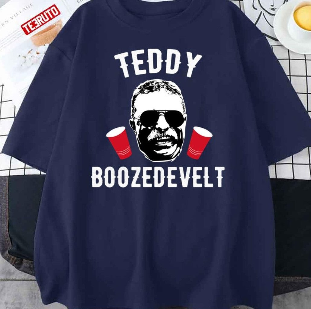 Teddy Boozedevelt Funny Red White Blue 4th Of July Unisex T-Shirt