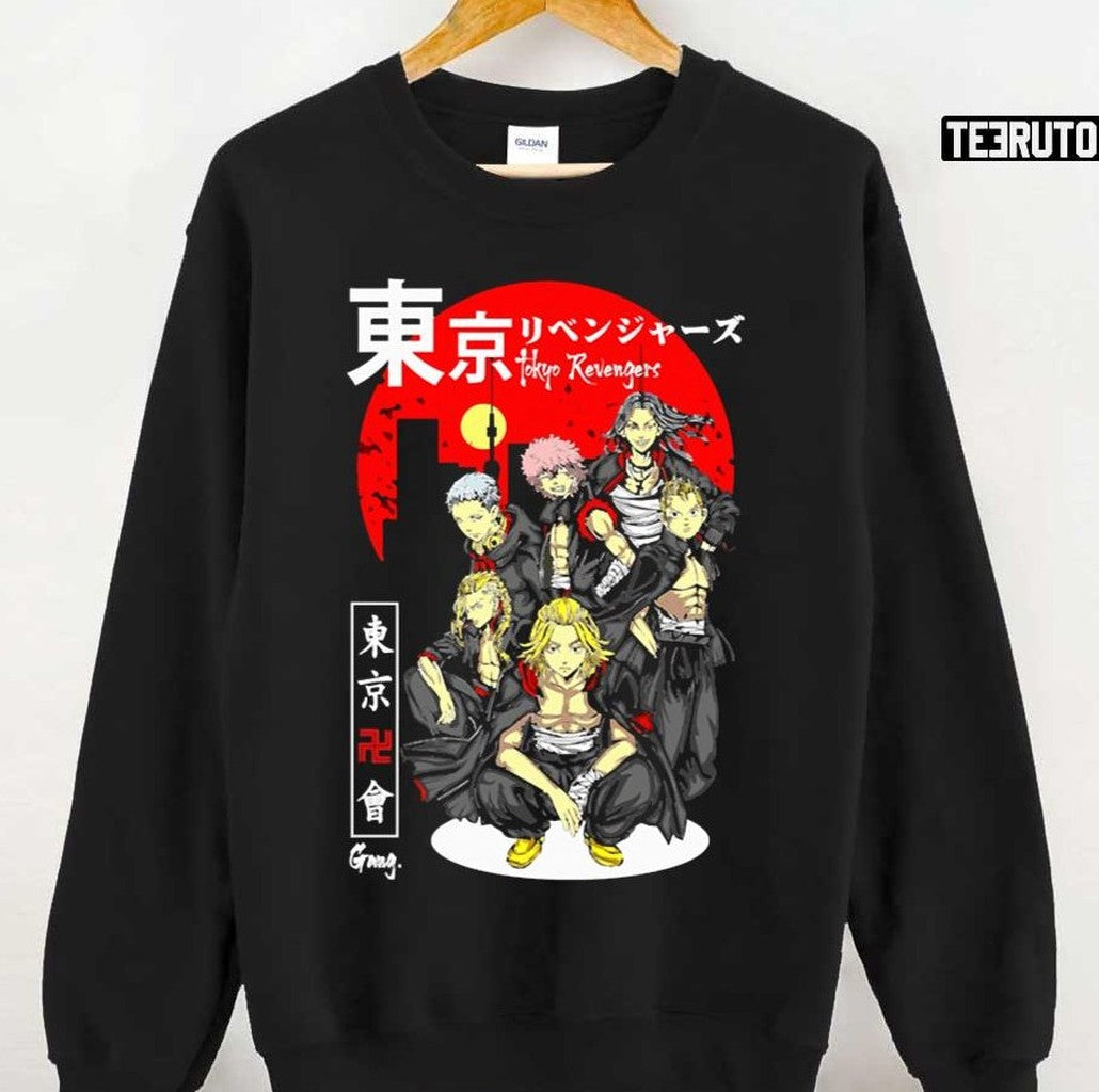 Anime Red Sun Japanese Tokyo Revenger Toman Unisex T-Shirt