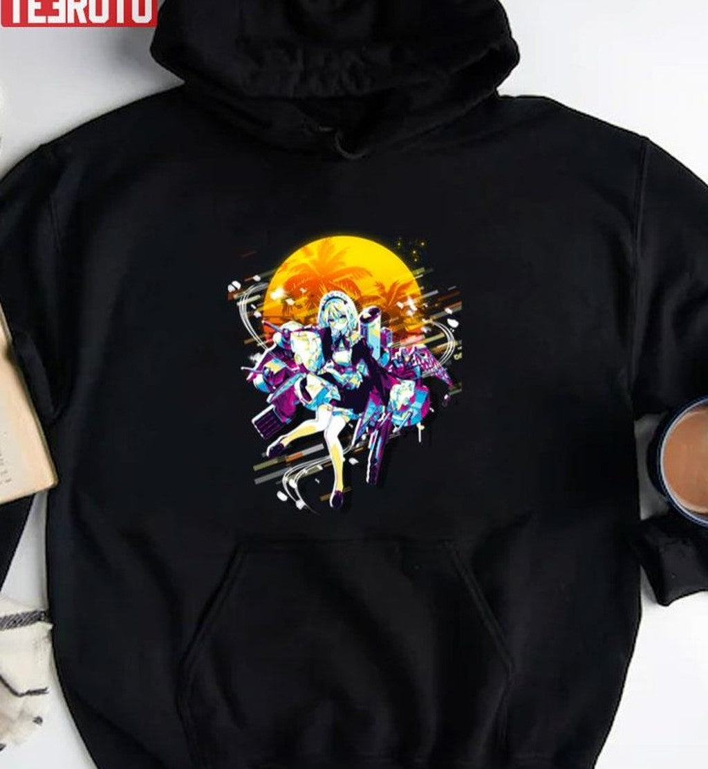 Neon Retro Azur Lane Enterprise Girl Unisex T-shirt