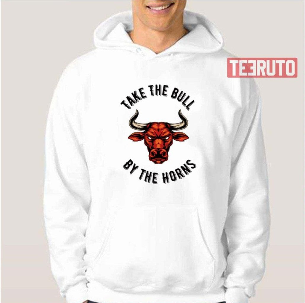 Take The Bull By The Horns Red Bull Head Unisex Hoodie