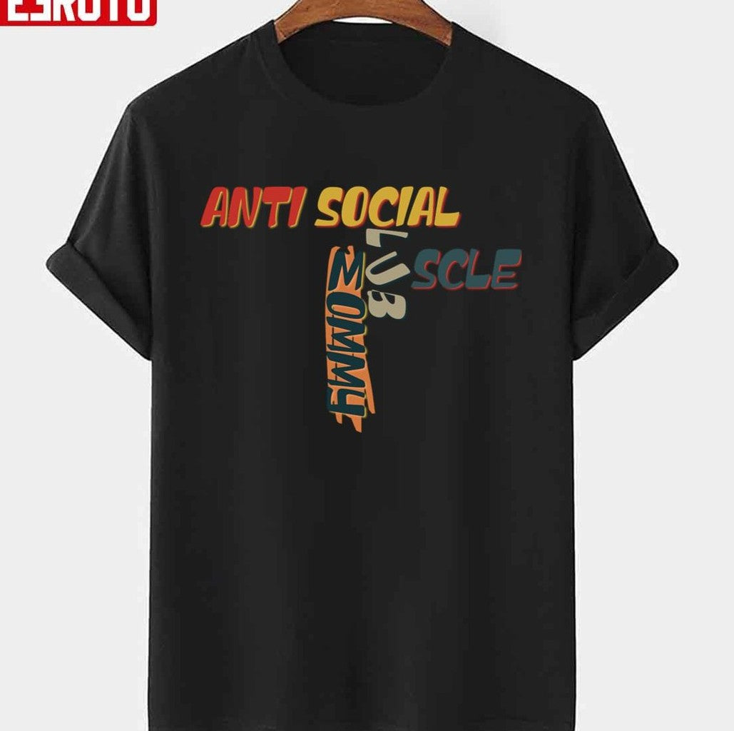 Anti Social Muscle Mommy Club Retro Colored Unisex T-shirt